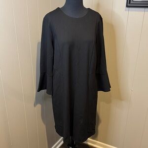 B10 J. Jill Ponte Women’s Medium Classic Black Long Bell Sleeve Dress